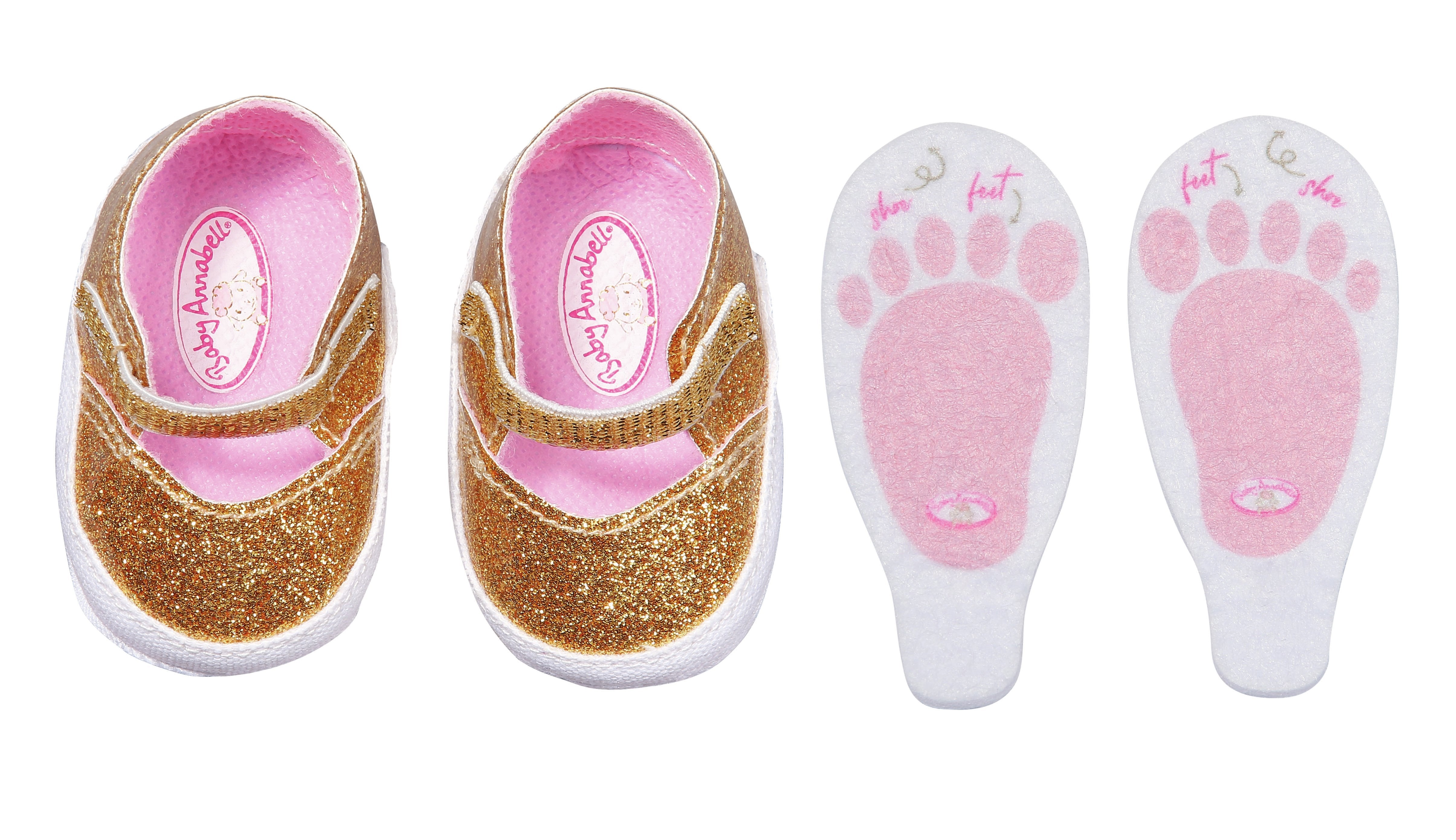 Zapf Creation Baby Annabell® Shoes Gold + Plantillas, Accesorios Para Muñecas 710272