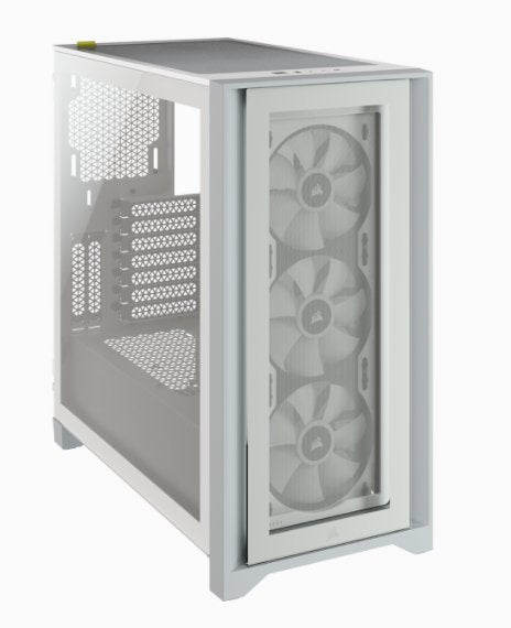 Caja Pc Corsair Icue 4000x Rgb Tempered Glass Blanca Cc-9011205-Ww Corsair Icue 4000x Rgb, Midi Tower, Pc, De Plástico, Acero, Vidrio Templado, Blanco, Atx, Juego
