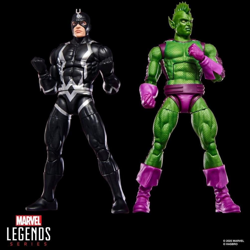Figuras Blister 2 Black Bolt & Triton Inhumanos Marvel Legends Series 15cm
