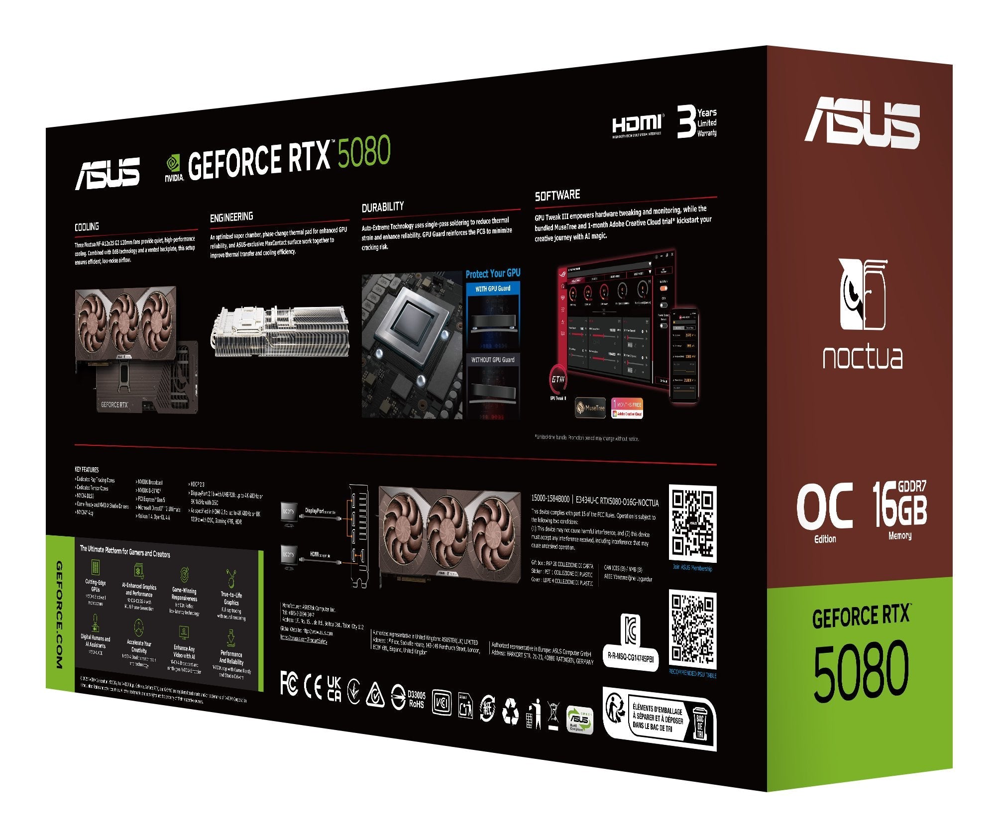 EAN 4711636205382 - ASUS RTX5080-O16G-NOCTUA NVIDIA GeForce RTX 5080 16 GB GDDR7 imagen 21