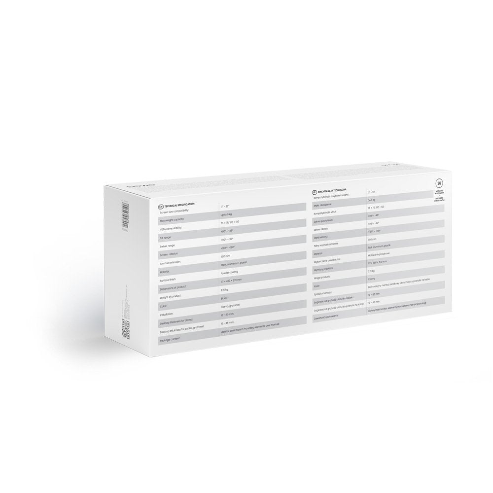 Savio Um-01 Soporte De Escritorio Para Monitor 17'' - 32'', 2 - 9 Kg, Resorte De Gas