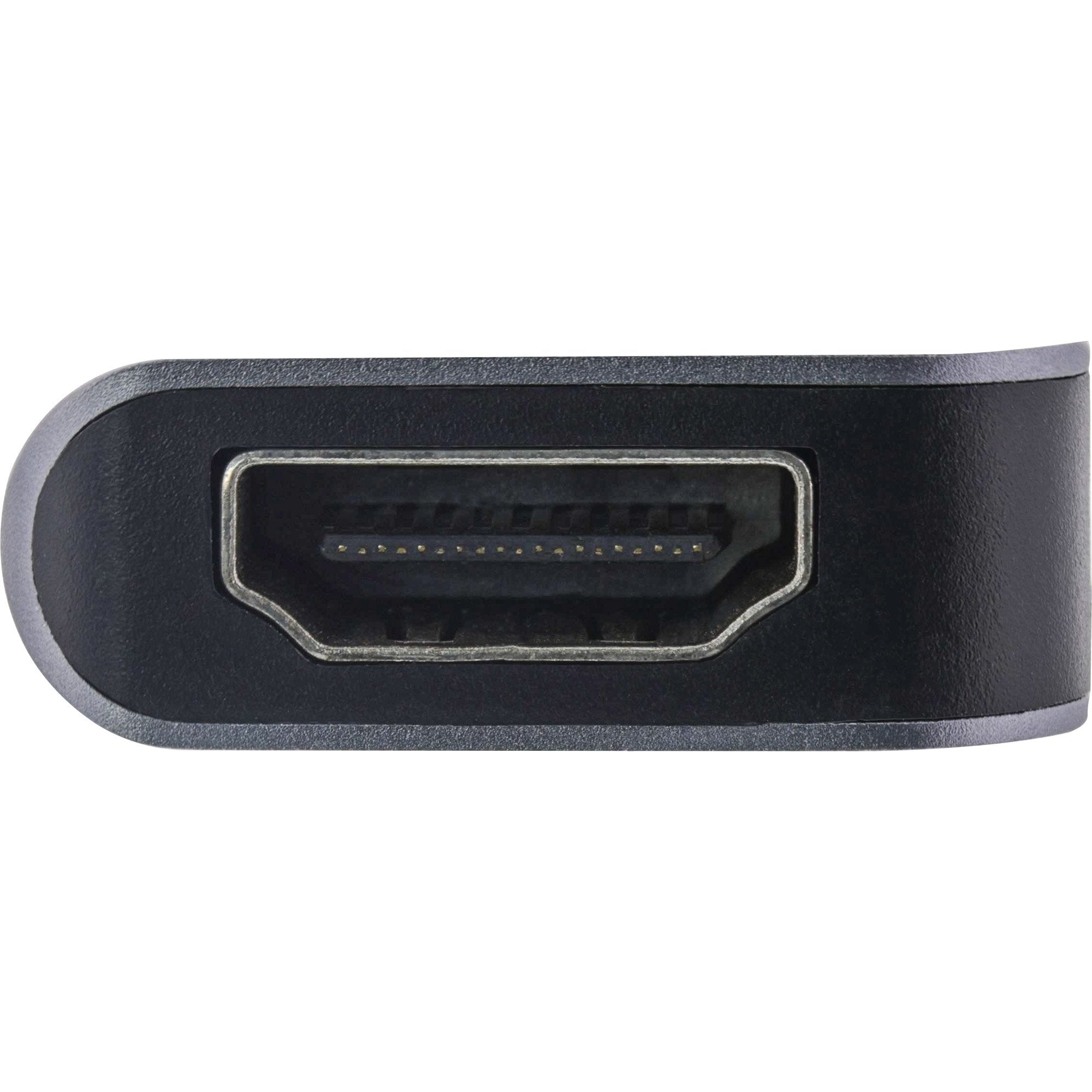 Hub Inline Usb 3.2 Gen.1, 2x Usb-A 5gbps + Hdmi 4k/30hz + Usb Type-C Pd 87w, Aluminio, Gris
