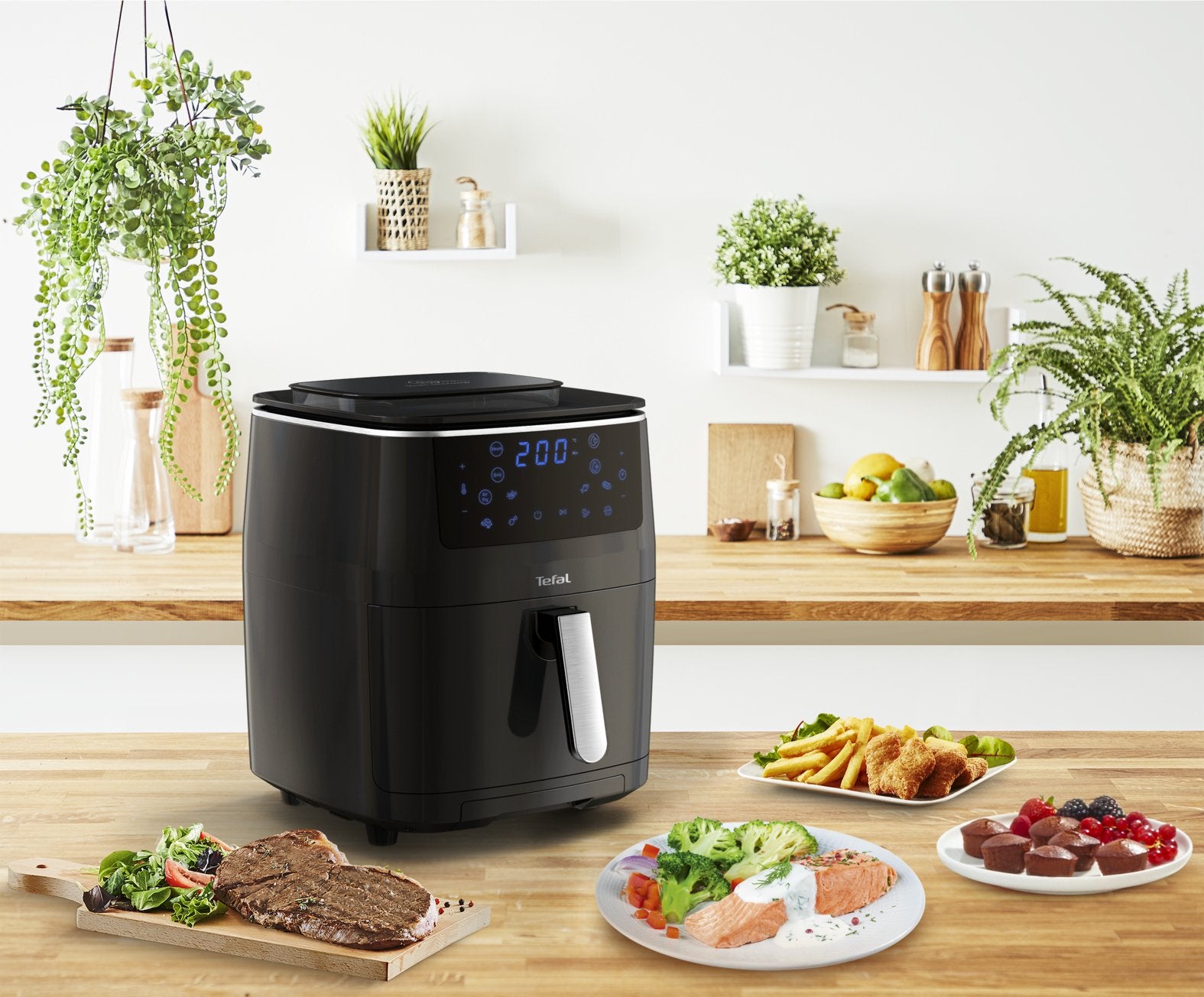 EAN 3045380020214 - Tefal Easy Fry Grill & Steam FW2018 Sencillo Independiente 1700 W Freidora de aire caliente Negro imagen 5