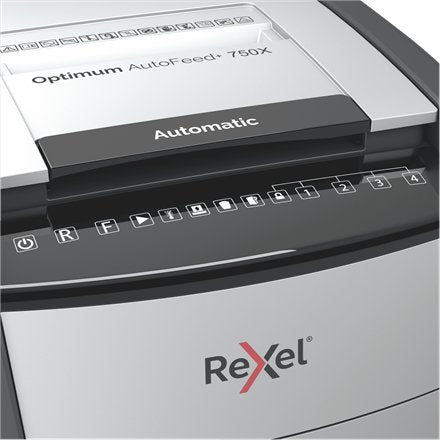 Rexel Autofeed+ 750x Triturador De Papel Corte Cruzado 55 Db 23 Cm Negro, Gris