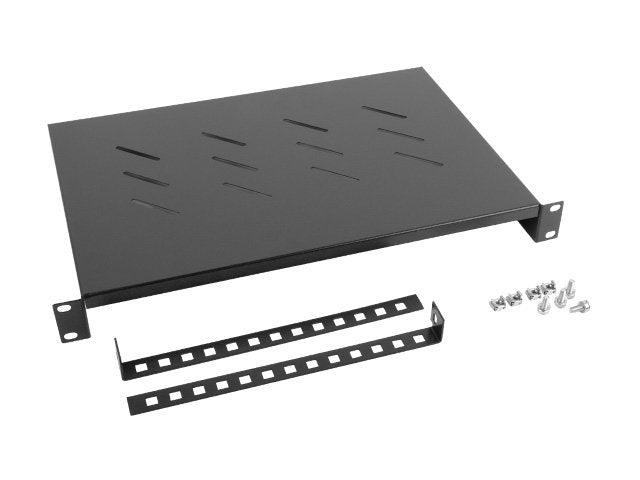 Estante Fijo De 19 "1u / 483x300mm Capacidad Máxima De Carga Hasta 25kg Black Lanberg
