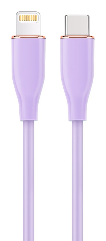 Gembird Premium Silicon Usb Tipo C To 8-Pins Charging Data Cable 1.5m Violet