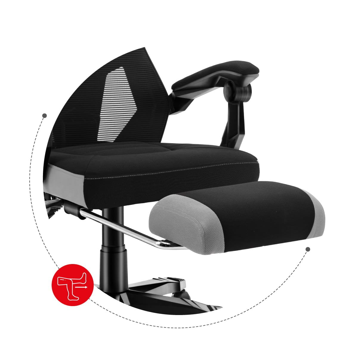 EAN 5907564629591 - Huzaro Combat 3.0 Butaca para jugar Asiento de malla Negro, Gris imagen 12