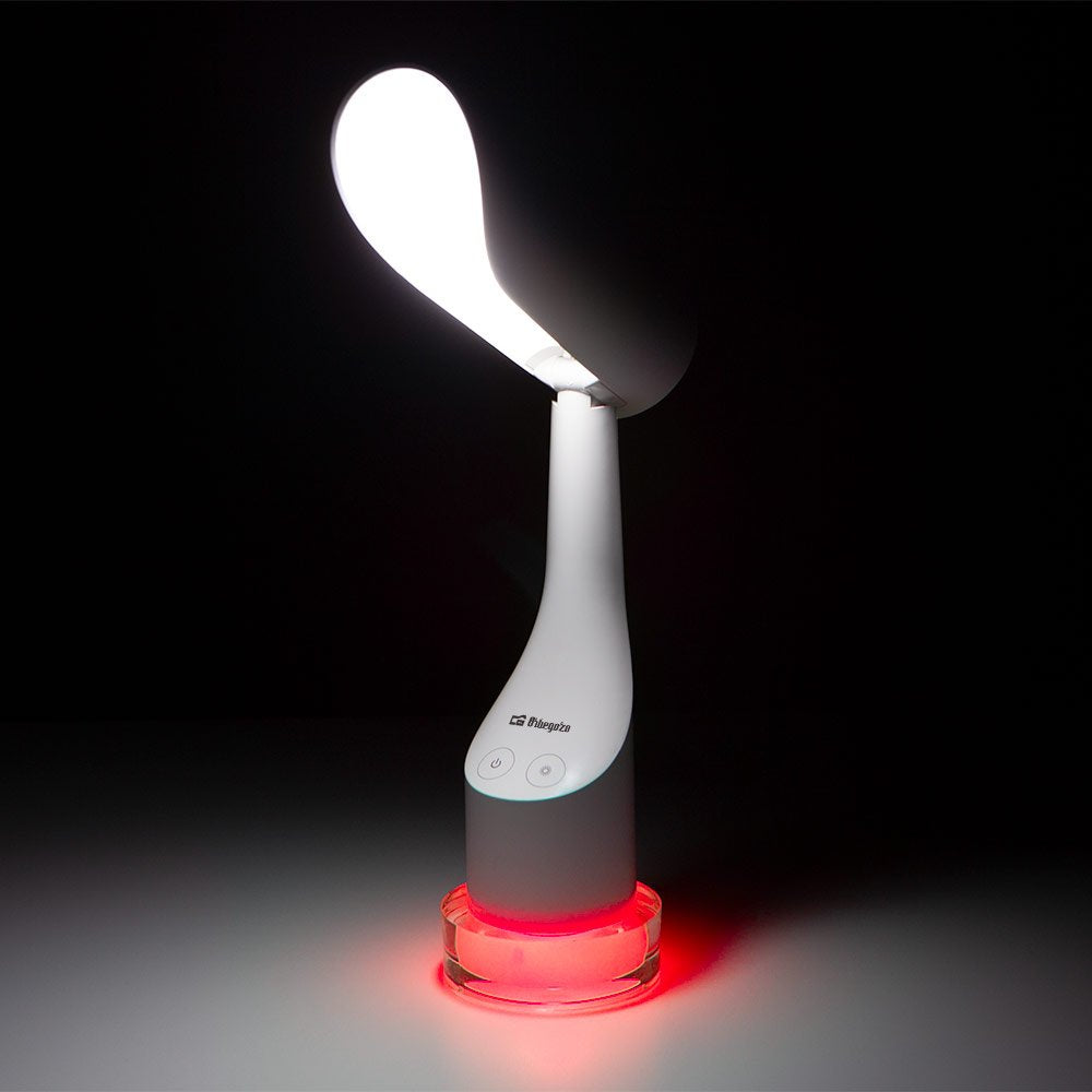 Orbegozo Lp 3000 Lampara Led Escritorio - Luz Regulable - Base Con 7 Colores - Bateria Recargable - Ideal Para Lectura