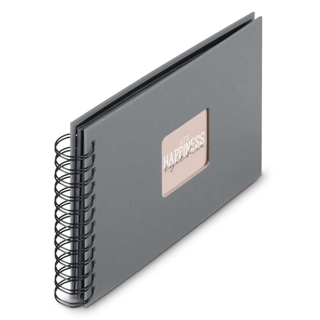 Hama Fine Art Spiral Steingrau 24x17 50 Schwarze Seiten 9839