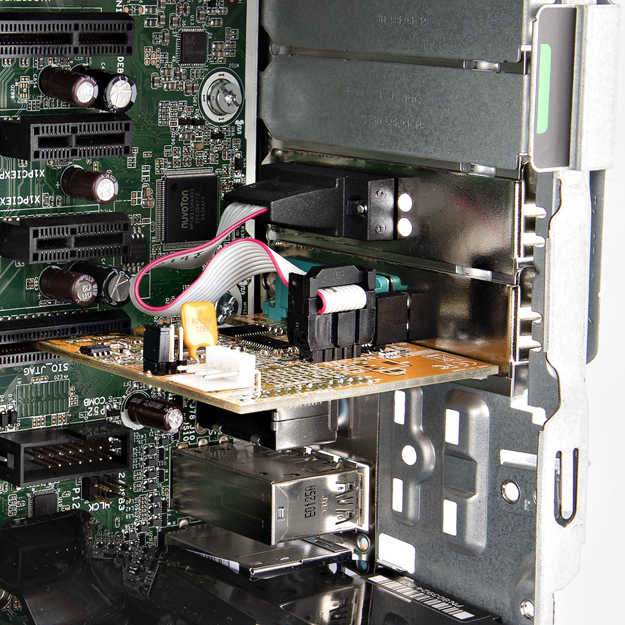 Pcie Dual Serial Port Card - Ctlr 16c1050 Uart 5v/12v Status Light