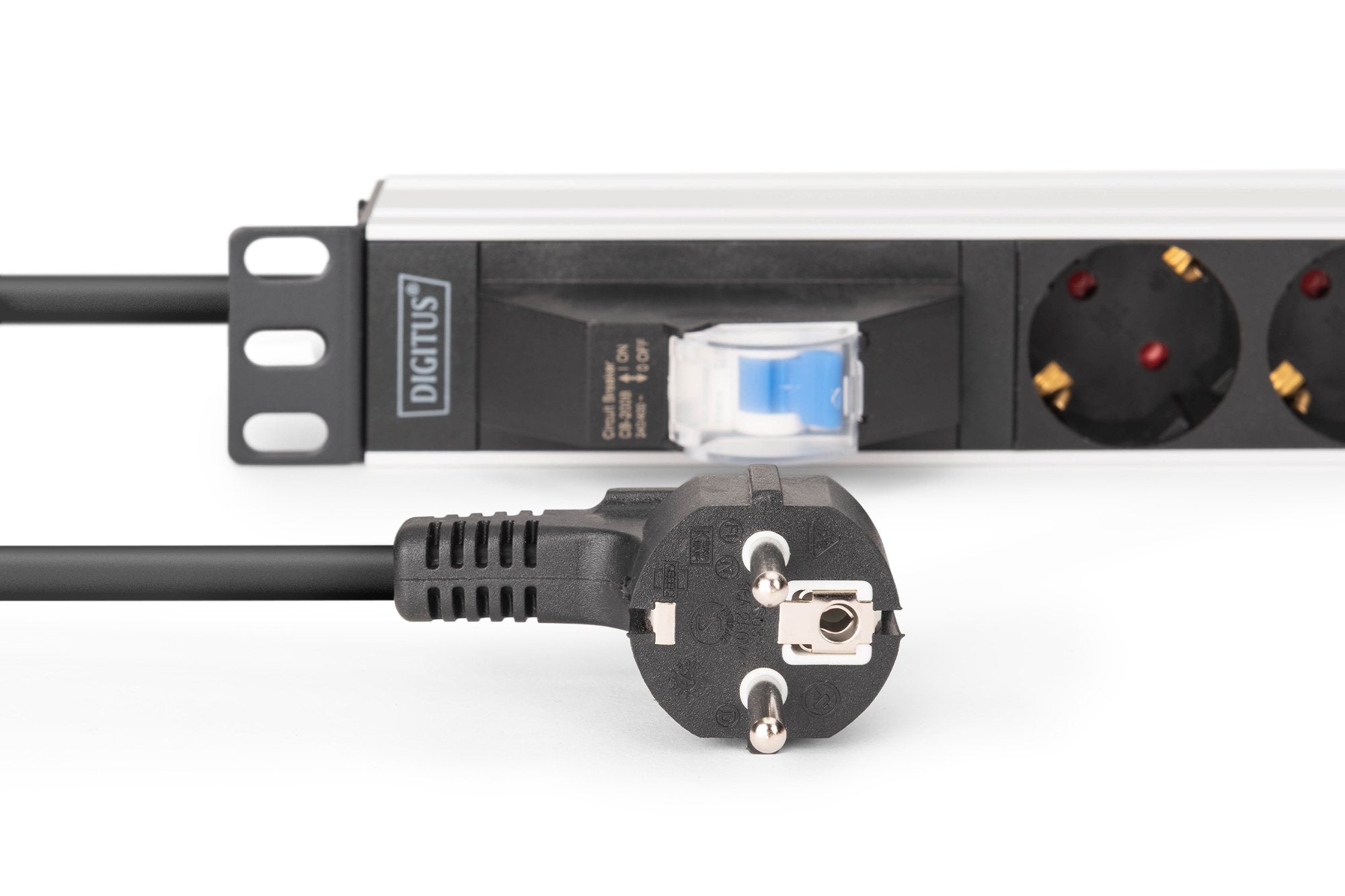 Digitus Meckdosenleime 7-Fach 19" Alu. 1he Negro