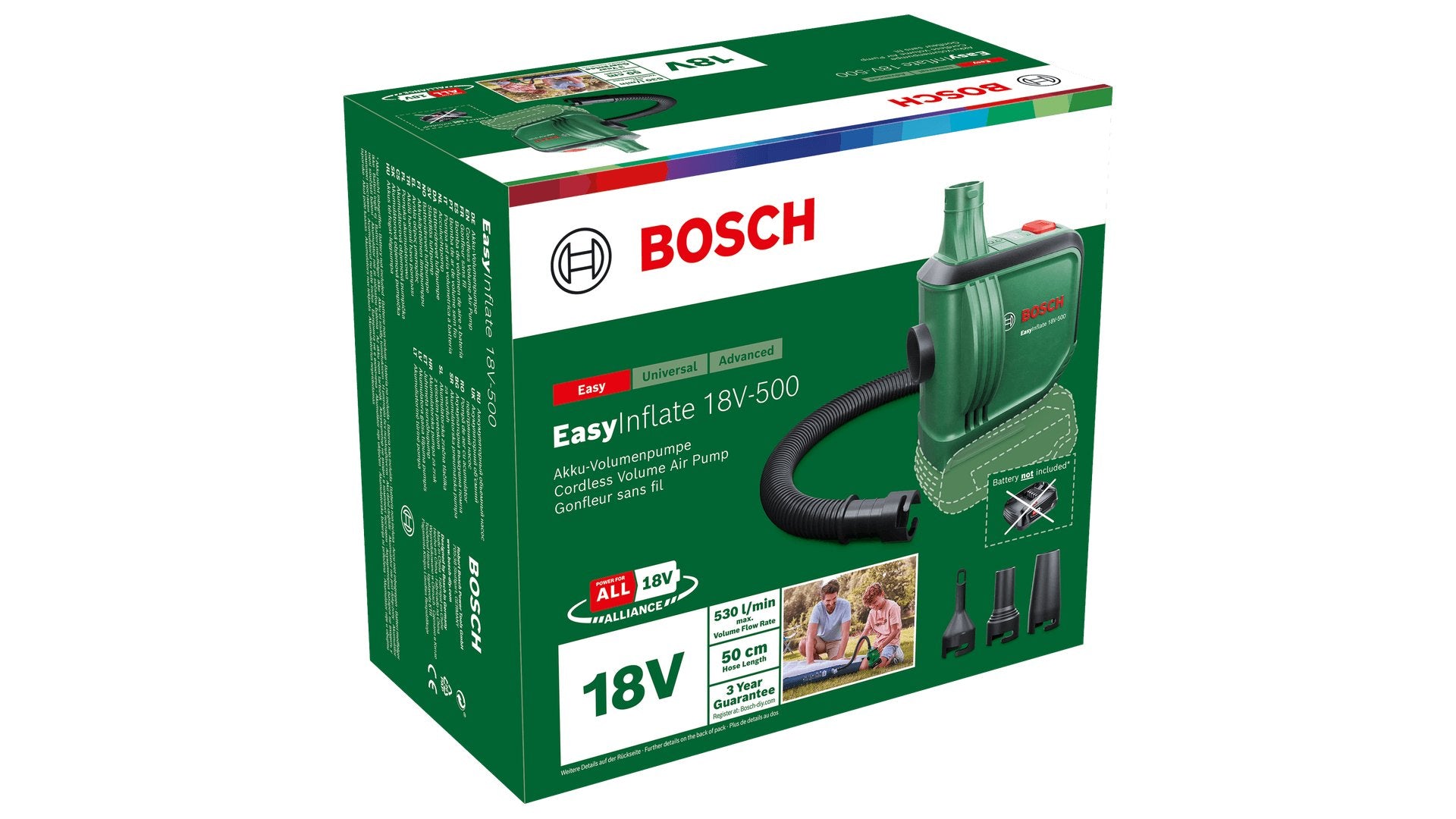 EAN 4053423240115 - Bosch EasyInflate 18V-500 bomba de aire eléctrica 0,03 bar 530 l/min imagen 5