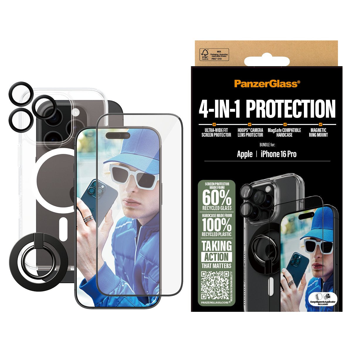 Panzerglass® 4-In-1 Protection Schutzset Für Iphone 16 Pro