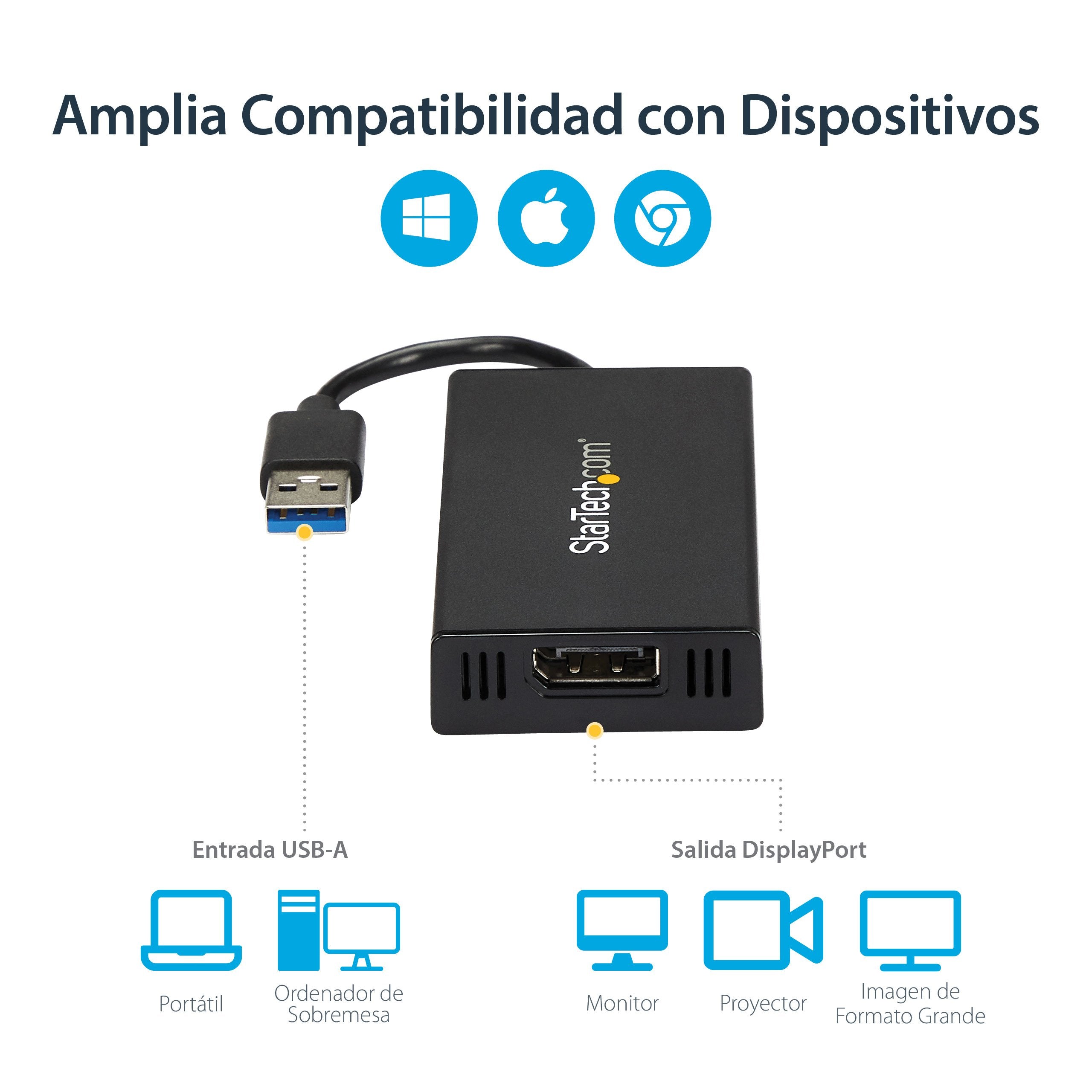 EAN 0065030858380 - StarTech.com USB32DP4K Adaptador gráfico USB 3840 x 2160 Pixeles Negro imagen 10
