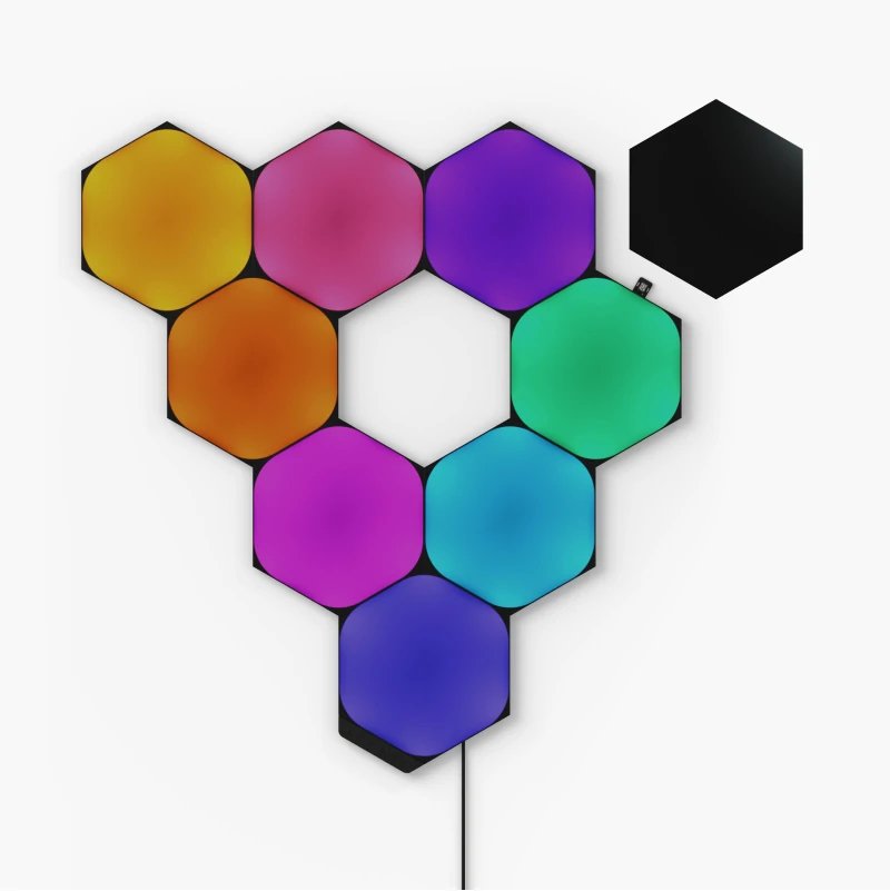 Nanoleaf Shapes Negro Hexagons Starter Kit (9 Panels)