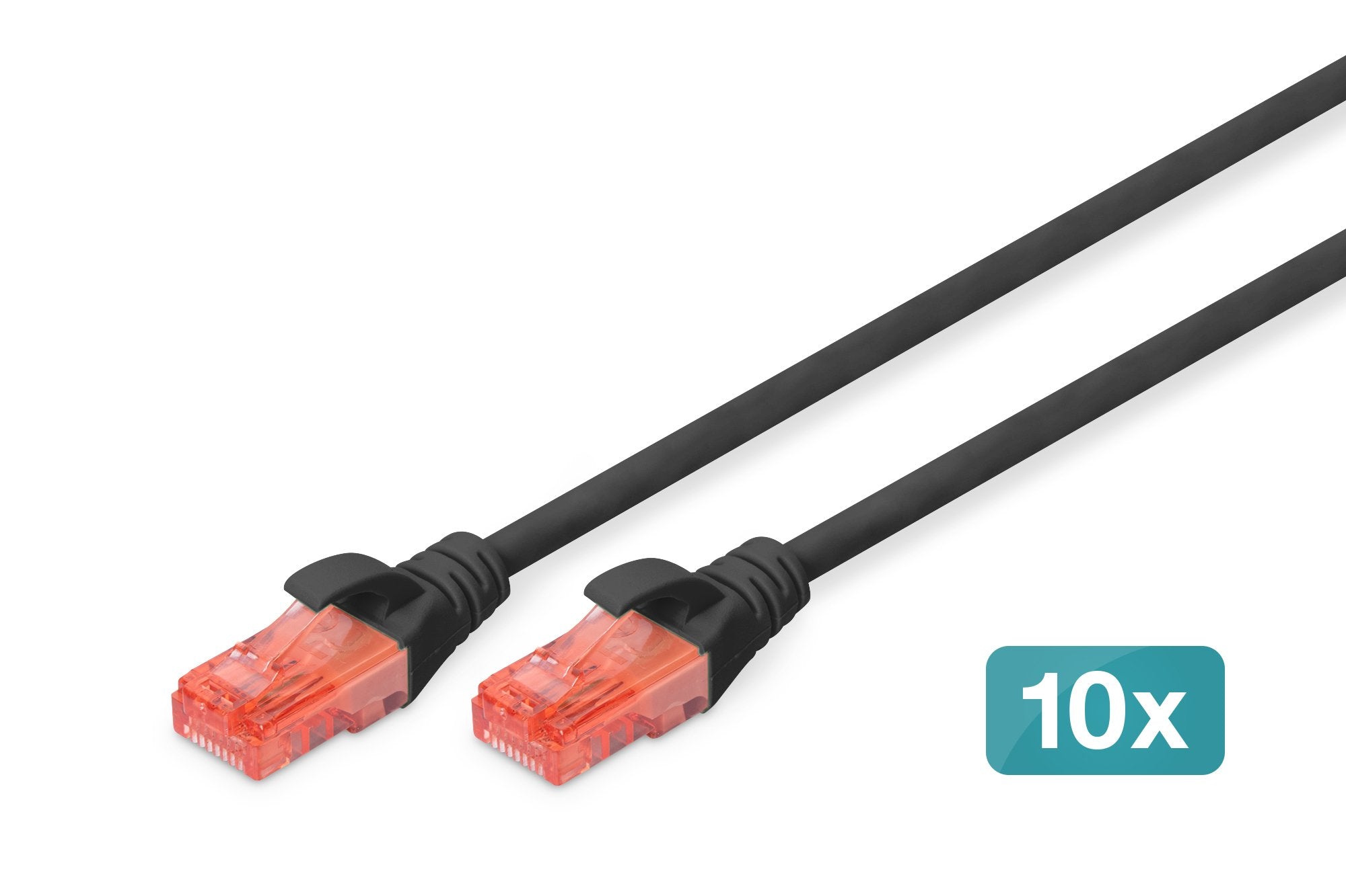 EAN 4016032470717 - Digitus DK-1617-005-BL-10 cable de red Negro 0,5 m Cat6 U/UTP (UTP) imagen 1