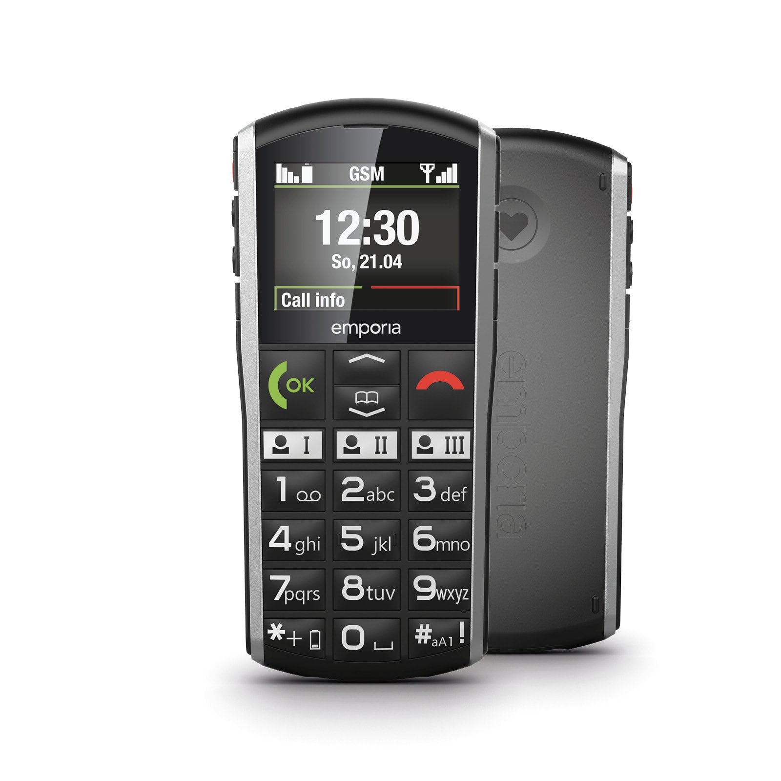 EAN 9005613161194 - Emporia emporiaSIMPLICITY 5,08 cm (2") 90 g Negro, Plata Teléfono para personas mayores imagen 1