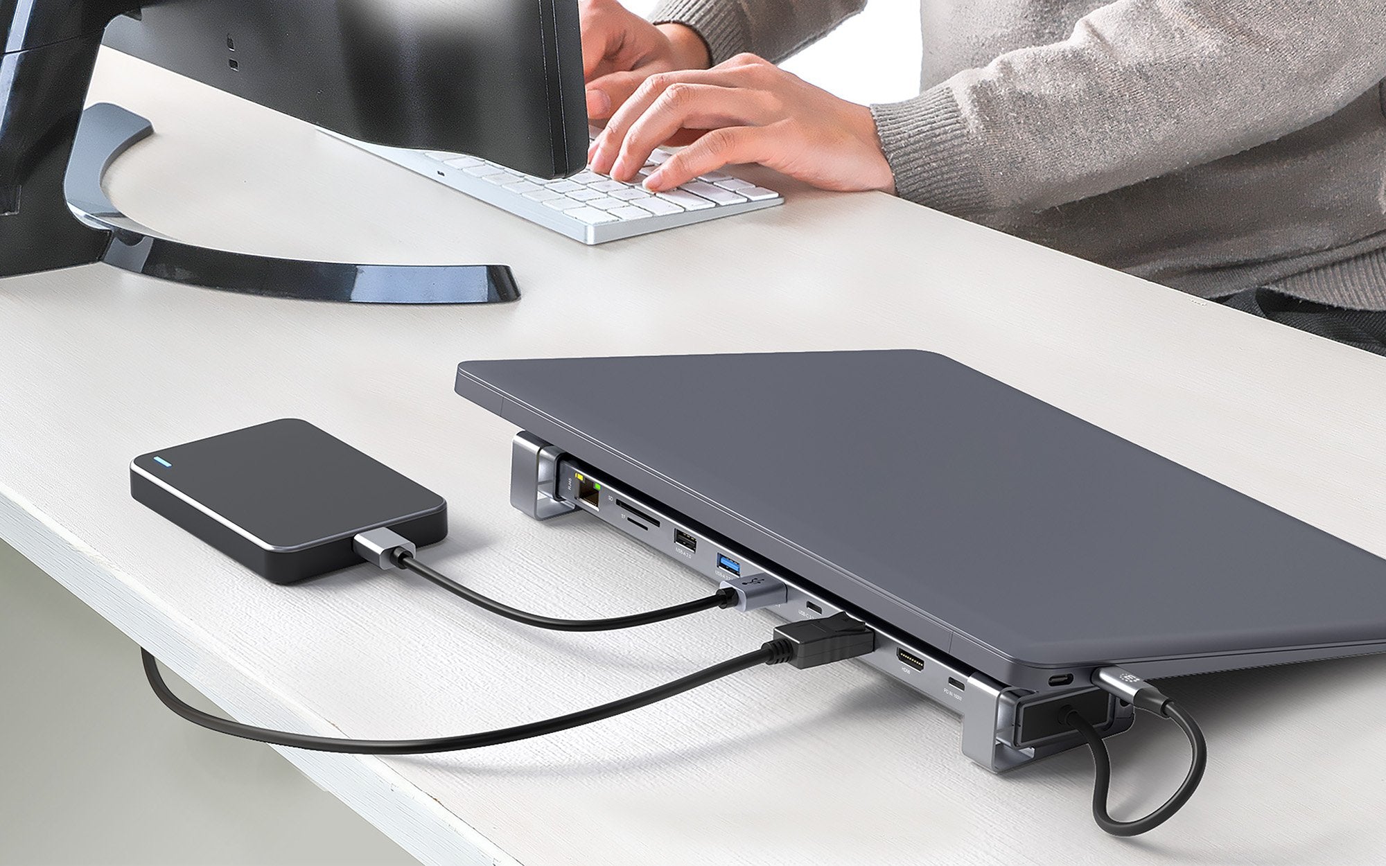 Dockin Manhattan 10-In-1 4k Usb-C Pd Gmation 2xhdmi