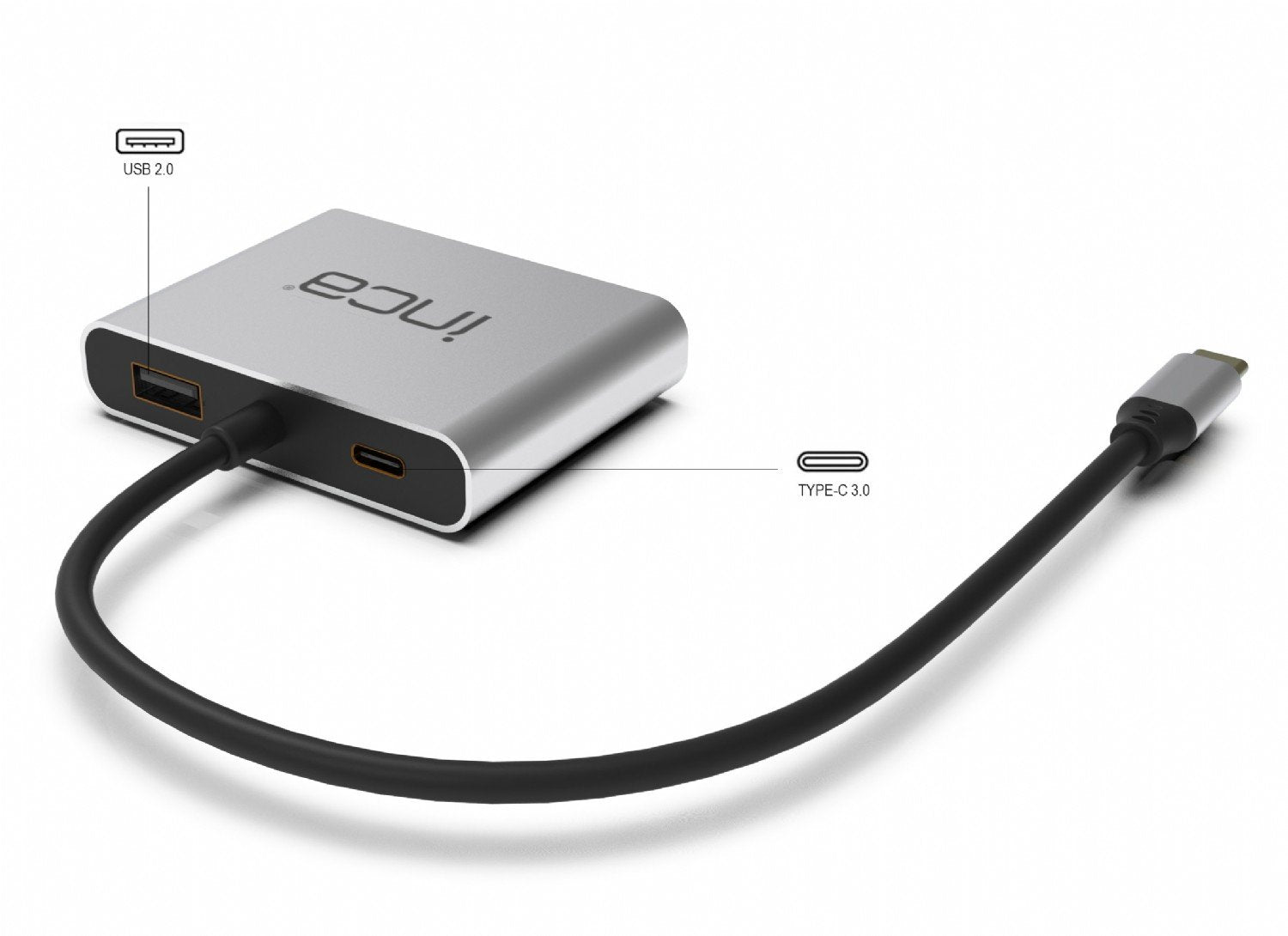 Inca Adaptador Itpc-4 Typ C > 2xhdmi 4k30hz,1xusb-A,1xusb-C