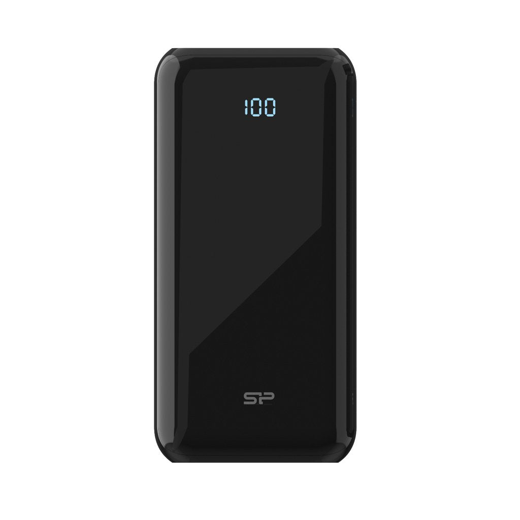 Powerbank Silicon Power Qs28 20000mah Lcd Qc3.0+Pd 2x Usb A, 1x Musb + 1x Usb C, Czarny