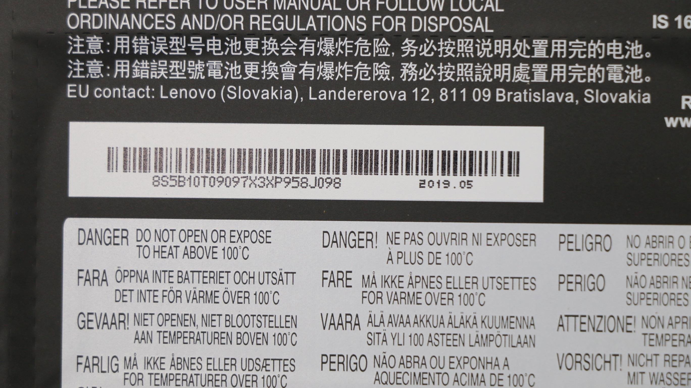 EAN 5706998812995 - Lenovo 5B10T09097 refacción para laptop Batería imagen 5