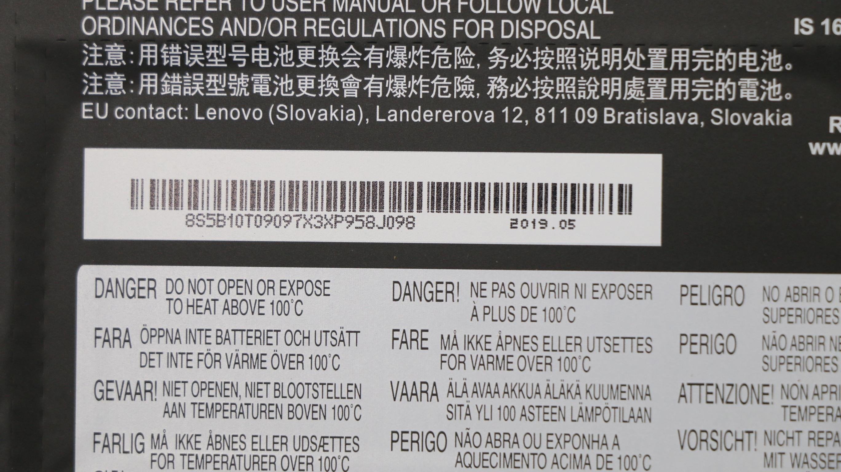 EAN 5706998812995 - Lenovo 5B10T09097 refacción para laptop Batería imagen 5