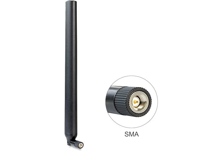 Antena Delock Lte Sma 0.1 - 4.5 Dbi Omnidirecional Con Union Flexible