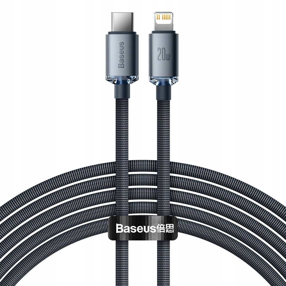 Kabel Usb-C Do Lightning Baseus Crystal Shine, 20w, Pd, 2m (Czarny)