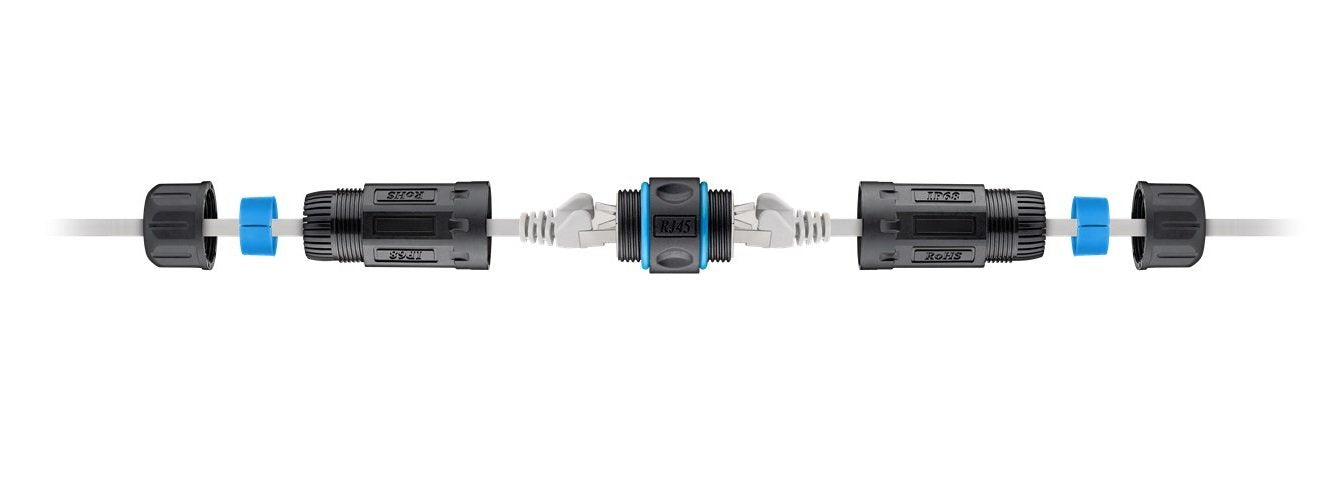 Adaptador Cat.6a 2xrj45 Hembra-Hembra Stp Industrial Ip67 Goobay
