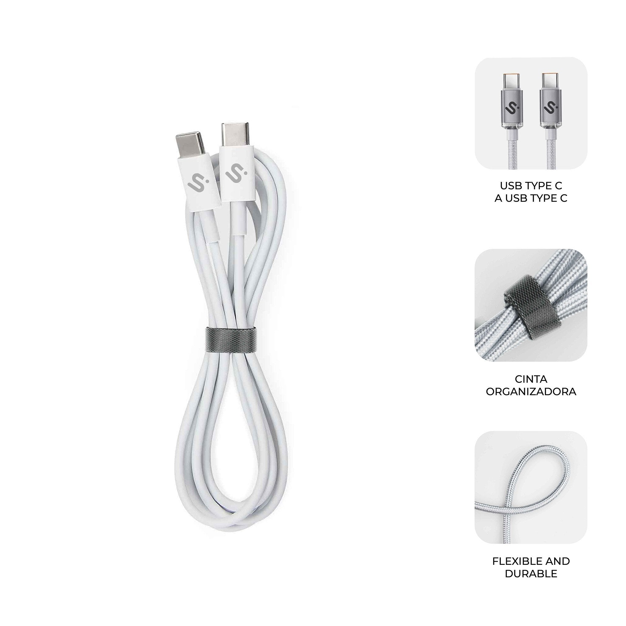 EAN 8436586743604 - SUBBLIM SUBCAB-C10011 cable USB USB 2.0 USB C Blanco imagen 3