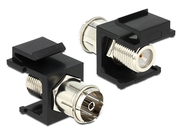 Keystone Modul Iec Buchse > F Buchse Schwarz