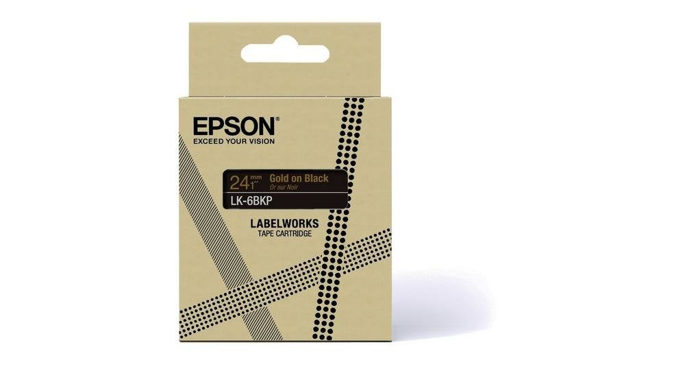 Epson Cinta Lk-6bkp N/Or Metal 24mm