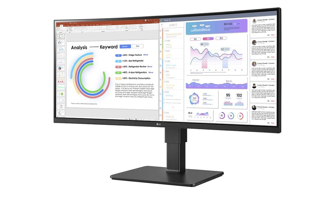 Monitor Profesional Ultrapanorámico Curvo Lg 34bq77qc-B 34' Wqhd Webcam Multimedia Negro
