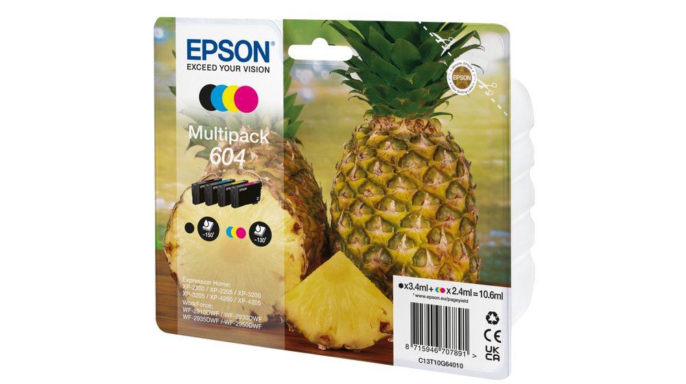 EAN 8715946707891 - Epson 604 cartucho de tinta 4 pieza(s) Original Rendimiento estándar Negro, Cian, Magenta, Amarillo imagen 2