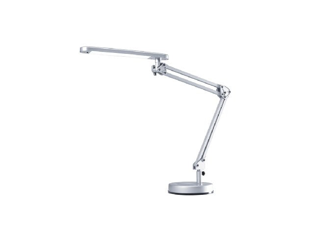 Archivo 2000 Lámpara Led Flexo De Sobremesa Cabezal Pivotable Horizontal/Vertical Con Base Luz Blanco Neutro 150x565x280mm Plata