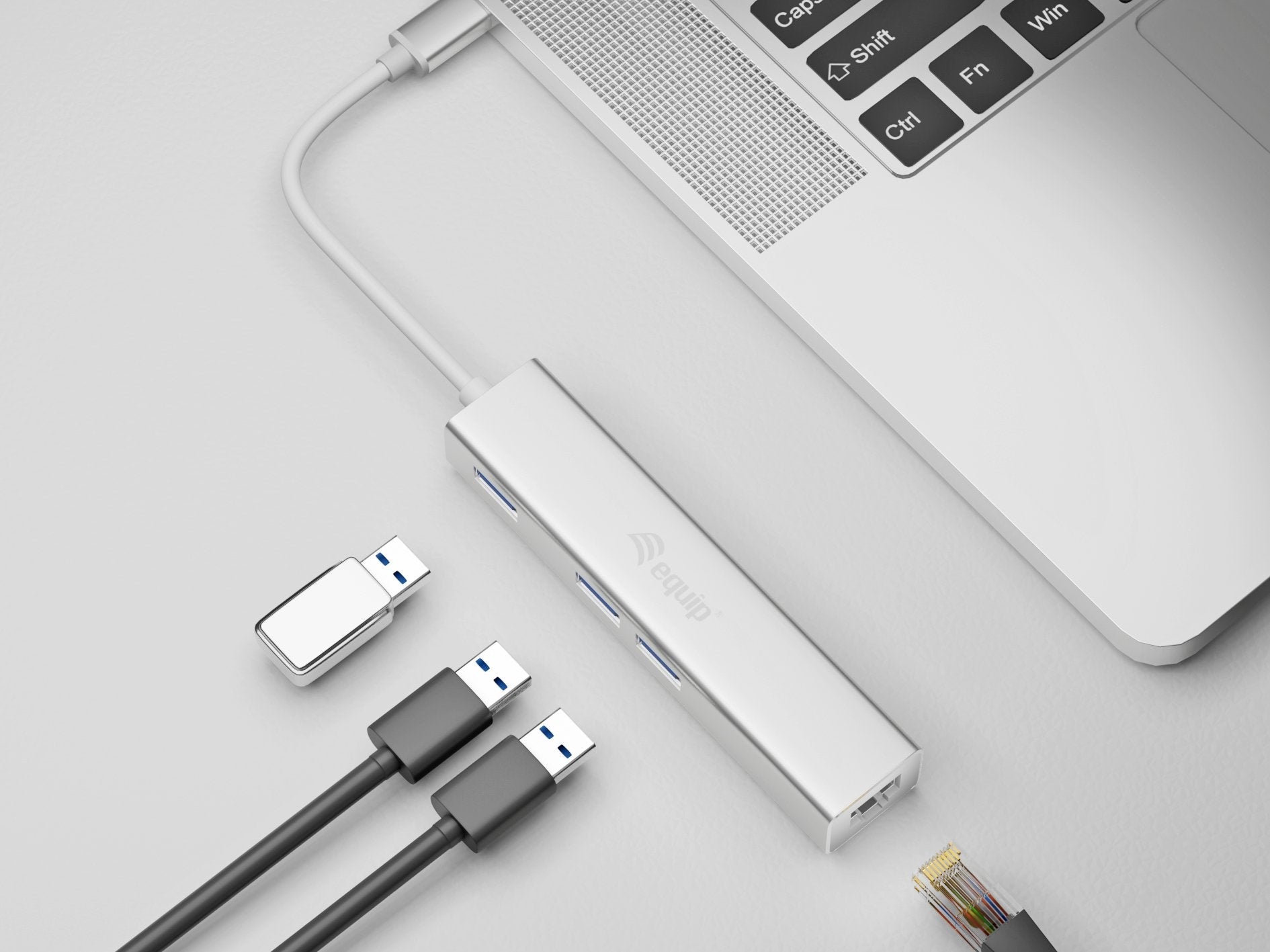 EAN 4015867225677 - Equip 133481 base para portátil y replicador de puertos USB 3.2 Gen 1 (3.1 Gen 1) Type-C Plata imagen 2
