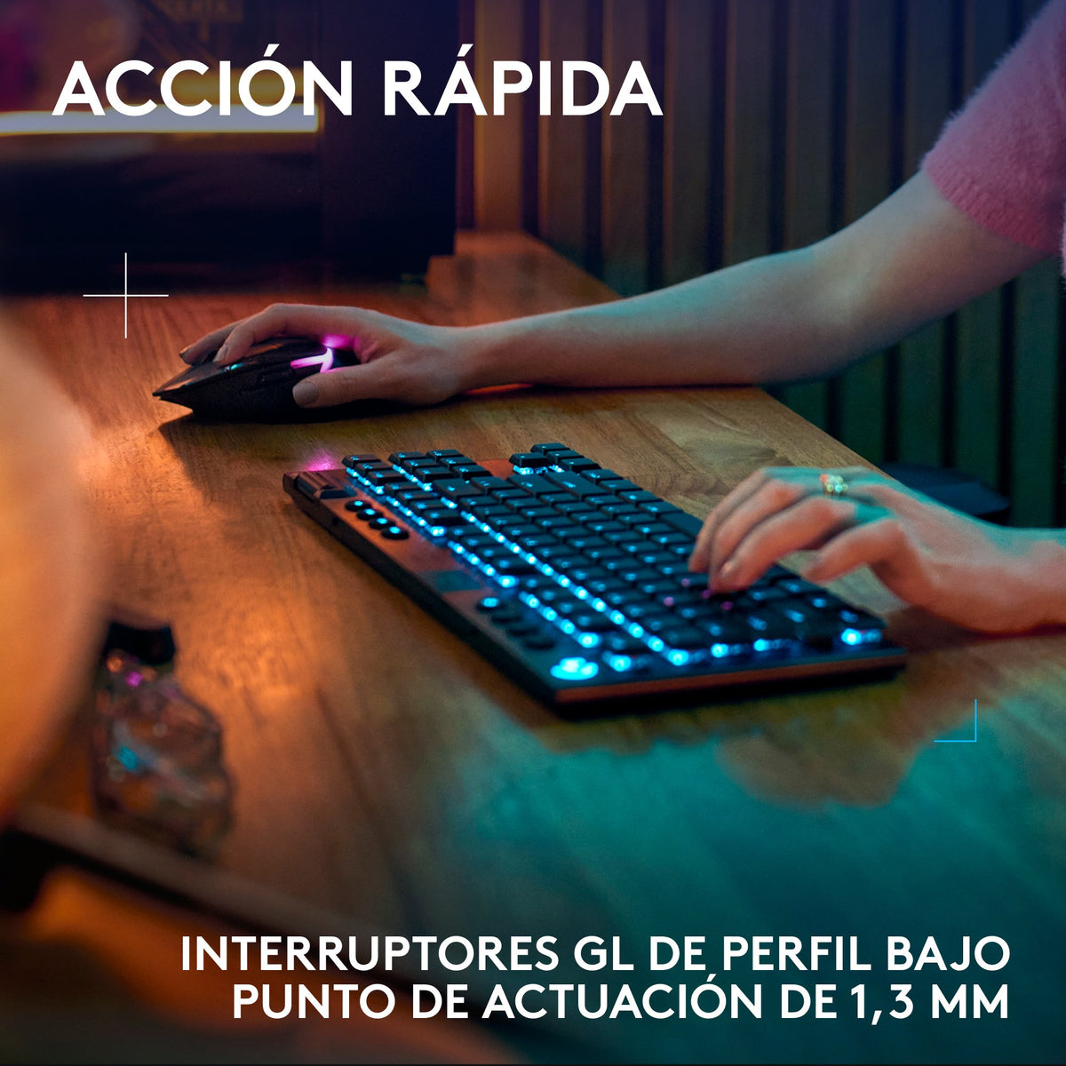 EAN 5099206121843 - Logitech G G915 X LIGHTSPEED TKL teclado Juego USB + RF Wireless + Bluetooth QWERTY Español Negro imagen 3