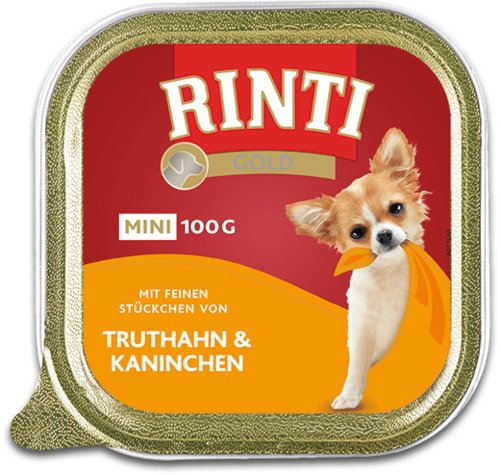 EAN 4000158920263 - RINTI 92026 alimento húmedo para perros Conejo, Turquía Adulto 100 g imagen 1