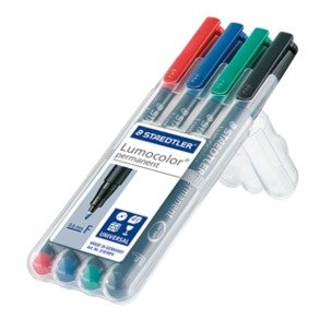 Rotulador Permanente Lumocolor Punta 0.6mm 318 Estuche Cuatro Unidades Staedtler