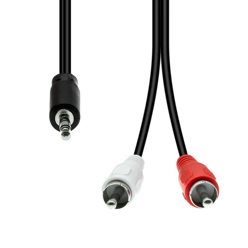 3-Pin To 2 X Rca Cable M-M Black 1.5m