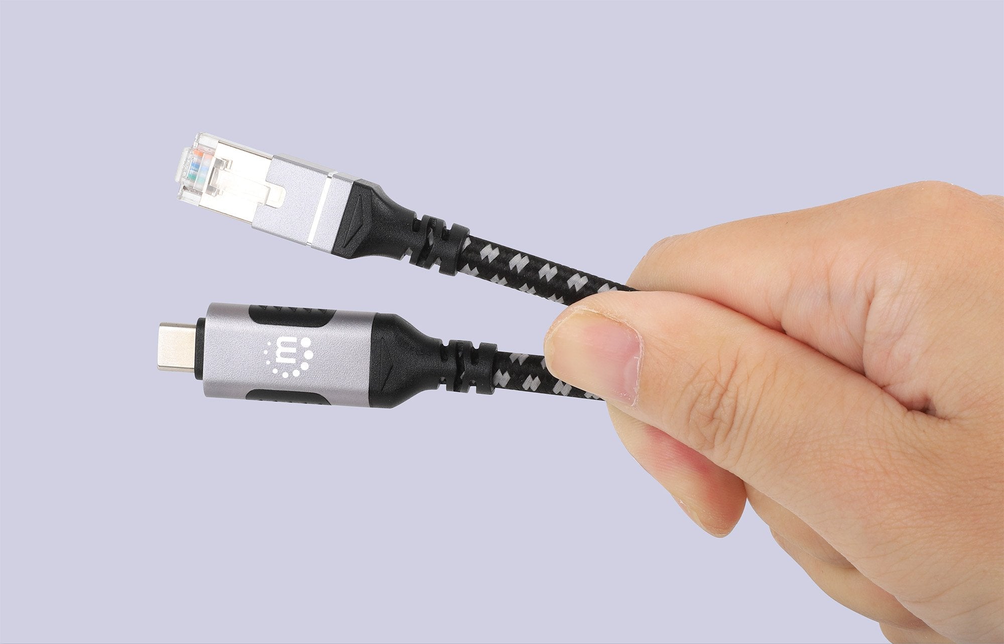 EAN 0766623394826 - Manhattan 394826 cambiador de género para cable RJ-45 USB-C Negro, Plata imagen 7