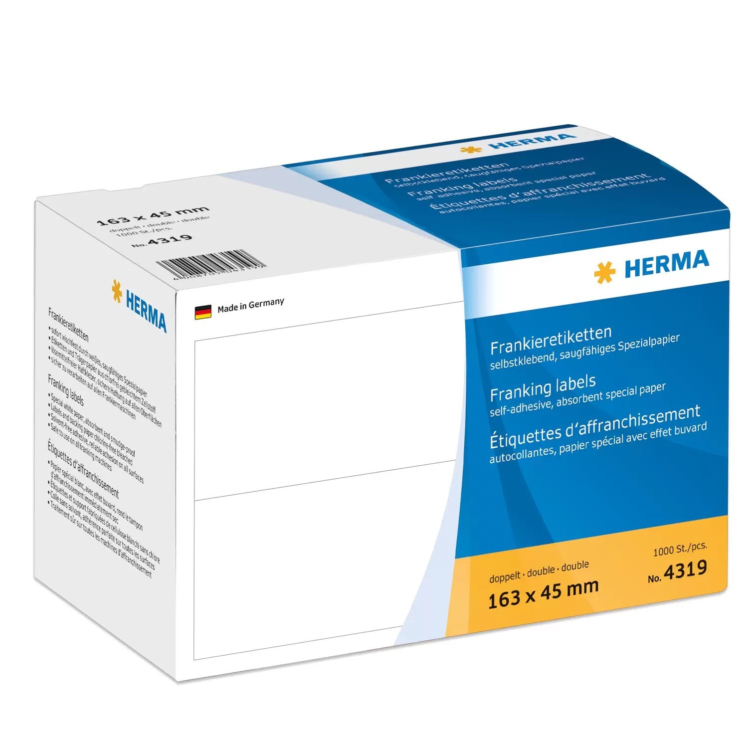 EAN 4008705043199 - HERMA 4319 etiqueta autoadhesiva Rectángulo Blanco 1000 pieza(s) imagen 1