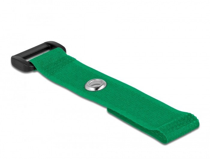 Delock Klett-Cablebinder Mit Schlaufe Und Befestigungsöse L 150 X B 20 Mm Grün 5 Stück