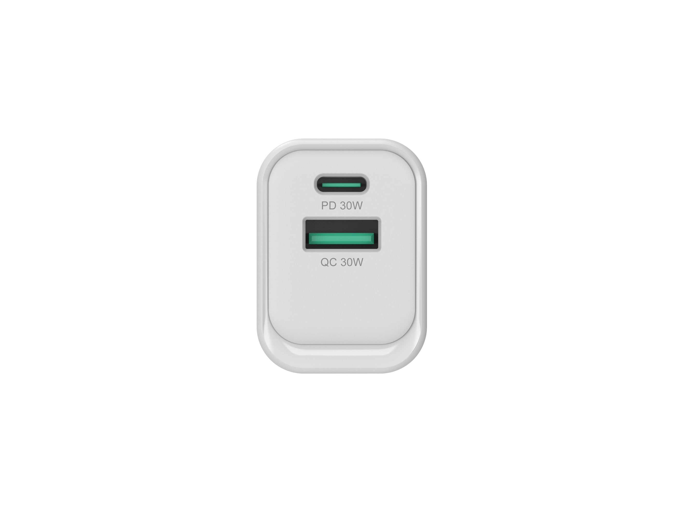 Cargador De Pared Quick Charge 3.0 Pd Pps 1puerto Usb-C 1 Puerto Usb-A Conceptronic Althea 33w