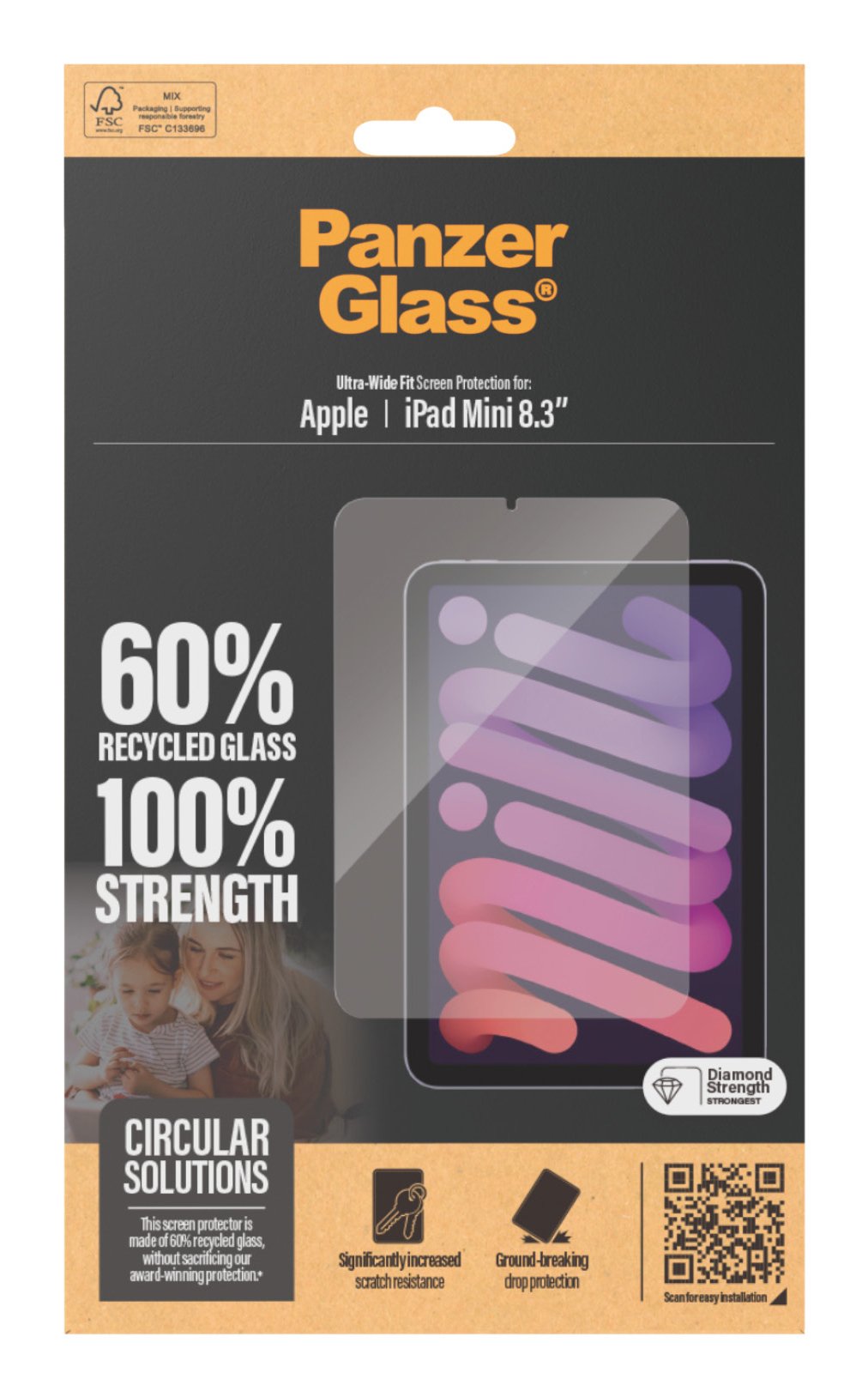 EAN 5715685000331 - PanzerGlass ® Screen Protector iPad Mini 8.3'' (2021, 2024) | Ultra-Wide Fit Protector de pantalla Apple imagen 3