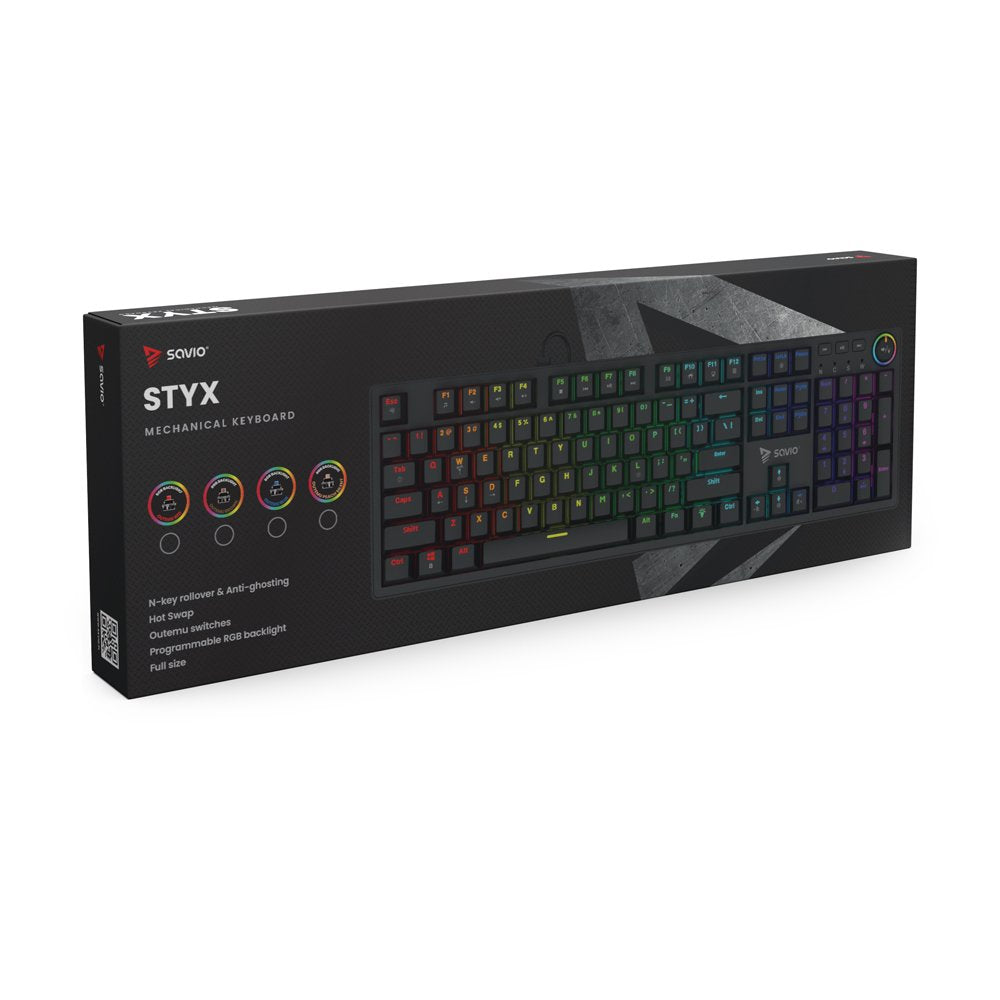 EAN 5901986049258 - Savio STYX Outemu Red teclado Juego USB QWERTY Internacional de EE.UU. Negro imagen 6