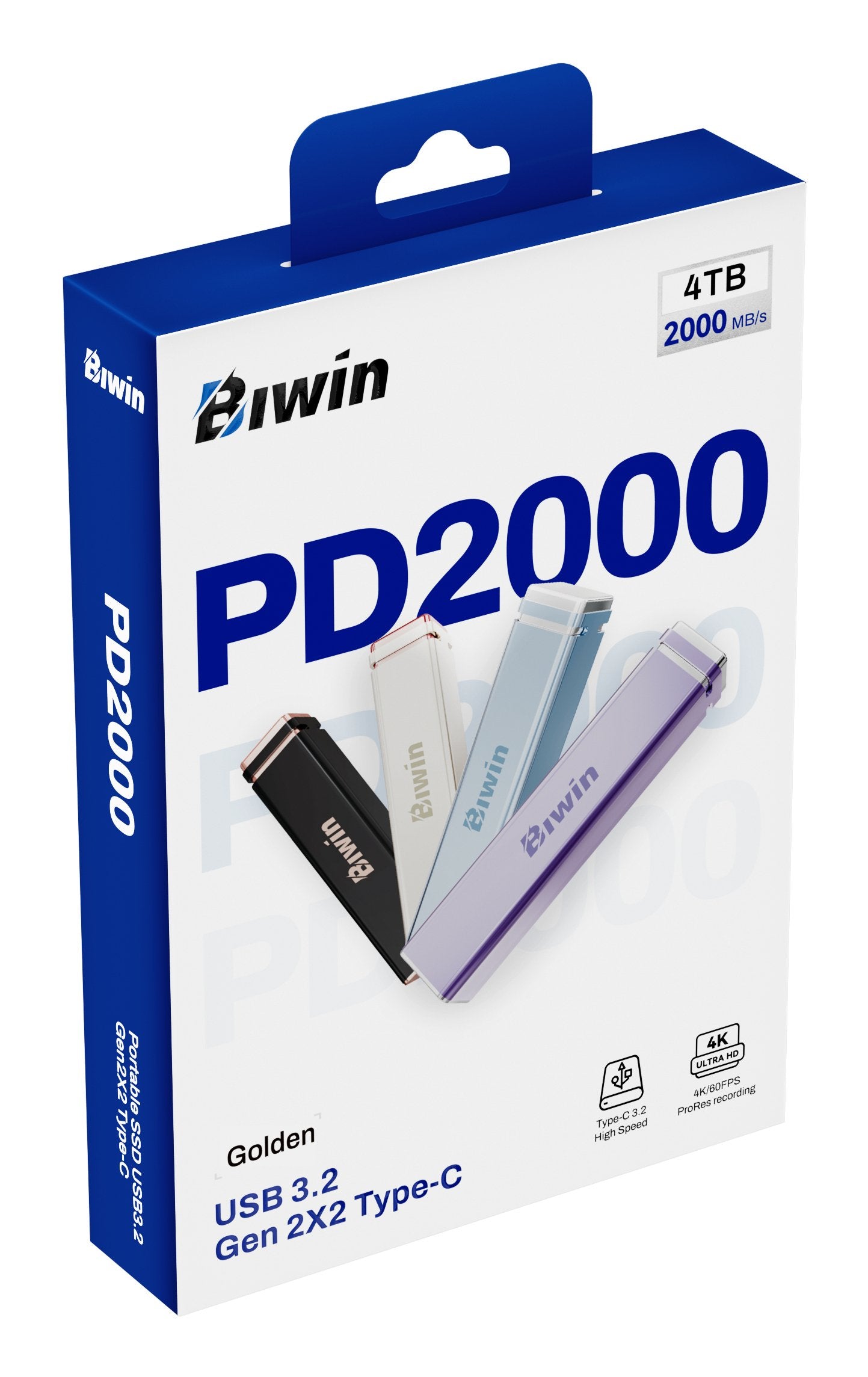 EAN 6955914623071 - Biwin PD2000 4 TB USB Tipo C USB 3.2 Gen 2x2 Oro imagen 15