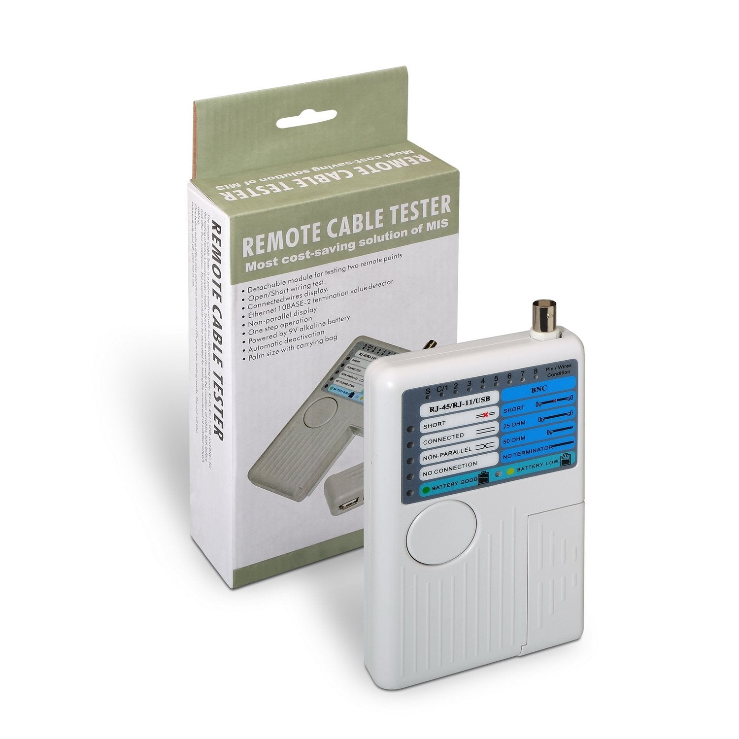 EAN 8436574703122 - AISENS A142-0313 comprobador de cables de red Comprobador de cables UTP/STP Gris imagen 3