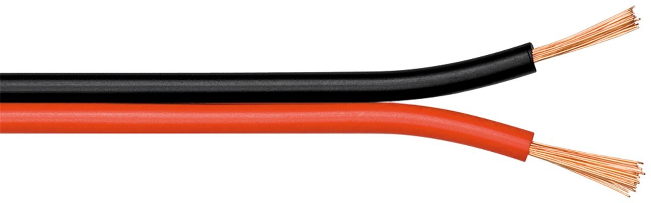 Bobina De 10 Metros Cable Altavoz Rojo-Negro 2x4.00mm Cca-Pvc Cpr Eca Goobay