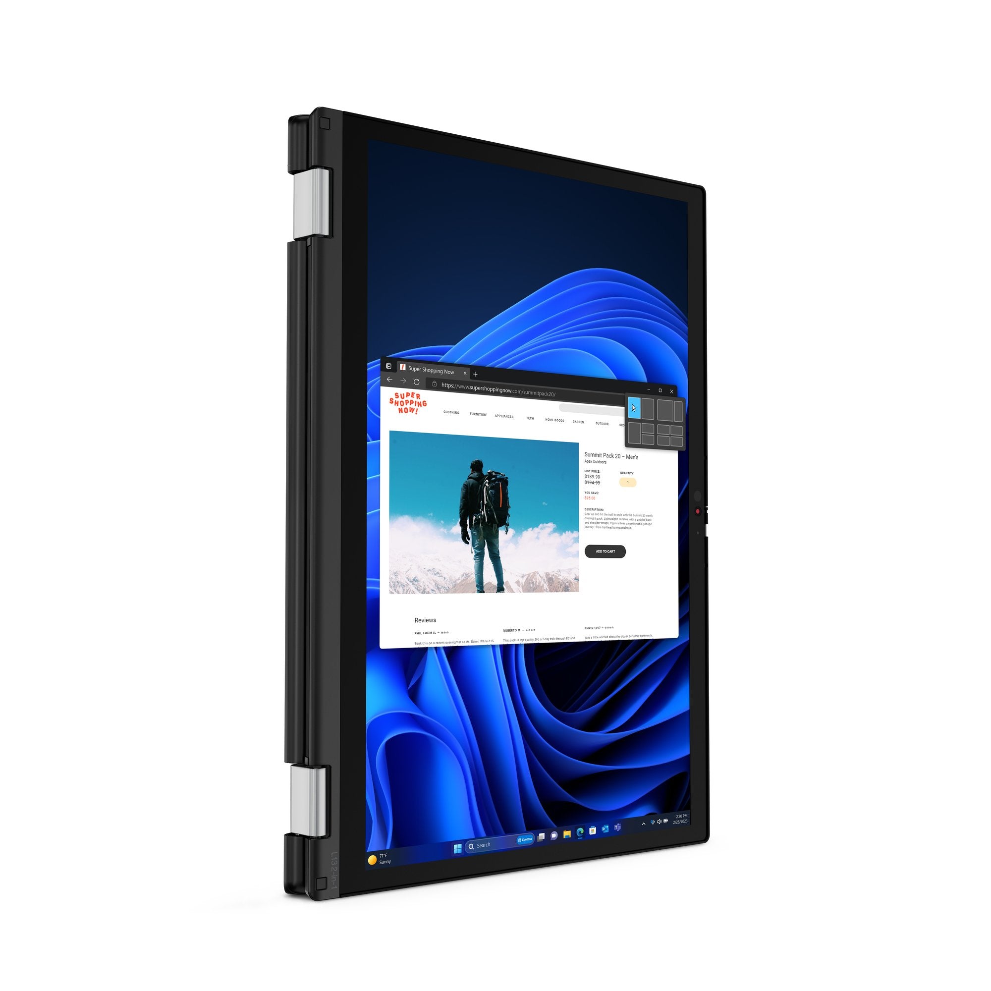 Portátil Lenovo Thinkpad L13 2-In-1 Gen 5 Ultra 7 155u 16gb 512gb 13 3" Actualizable A 4g Lte W11pro 1y Premier Support + Co2 Offset